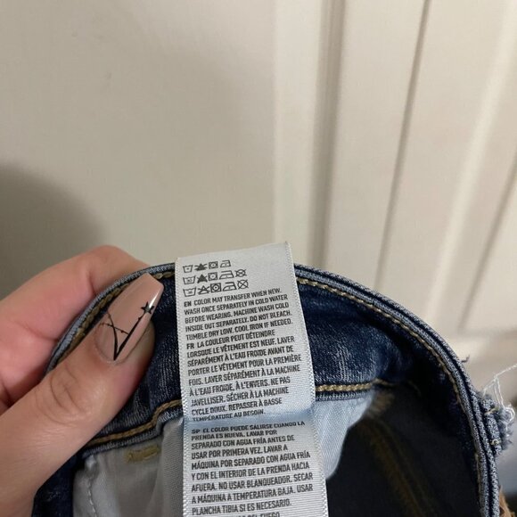 American Eagle Womens Dark Wash Super Hi-Rise Jegging Skinny Jeans Size 2 Short - Picture 7 of 10